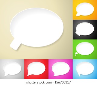 Speech bubbles, set of vector illustrations Eps 10.