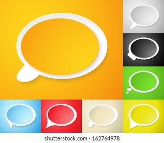 Speech bubbles, set of vector illustrations Eps 10.
