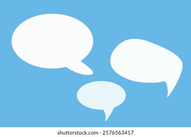 speech bubbles, set, vector, white, universal, clean