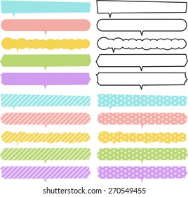 speech bubbles  set,colorful and cute