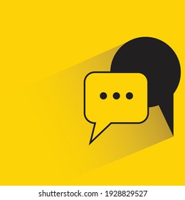 speech bubbles with shadow on yellow background
