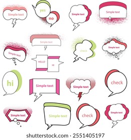 Speech Bubbles Short Phrases design.