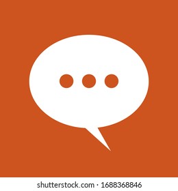 Speech bubbles sign icon in trendy flat style isolated on purple background. For your web site design, logo, app, UI. Vector illustration, EPS 10.