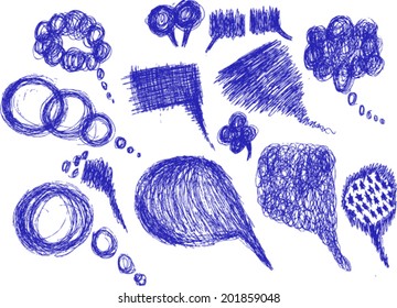 speech bubbles, sketch