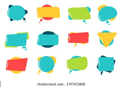 Speech bubbles sketch
Comic speech bubbles set.
Vector illustration of chat word bubbles, hand drawn cloud, banner in comic style isolated on background. Abstract concept graphic element of chat text