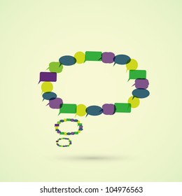 Speech Bubbles from Smaller Colorful Speech Bubbles