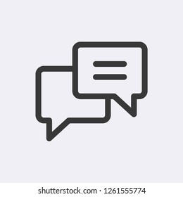 Speech bubbles social media icon isolated on background. Chatting symbol modern, simple, vector, icon for website design, mobile app, ui. Vector Illustration