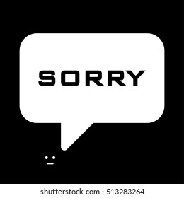 Speech Bubbles Sorry Word Stock Vector (Royalty Free) 513283264 ...