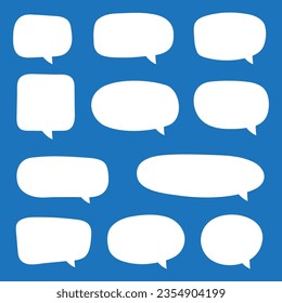 Speech bubbles. Speak bubble text, cartoon chatting box, message box. Cartoon balloon word design.