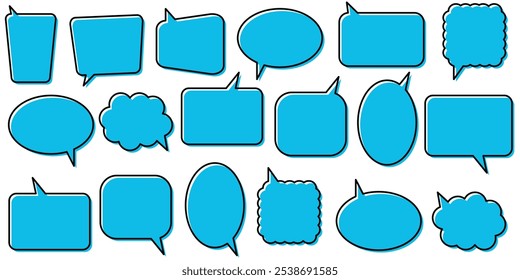 speech bubbles. Speak bubble text, cartoon chatting box, message box. speech bubbles message box vector icon eps 10.