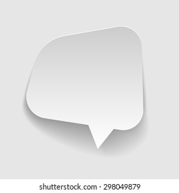 Speech bubbles. Sticker cut from paper. Vector illustration 3d style