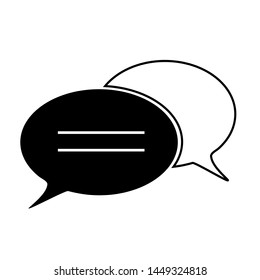 Speech bubbles symbol. Communication chat button. Black speech bubble icon.  Chat sign  communication symbol – Vector Illustration