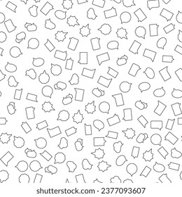 Speech Bubbles as Symbol of Dialog, Talk, Conversation Seamless Pattern for printing, wrapping, design, sites, shops, apps