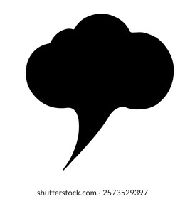 Speech bubbles symbol silhouette vector icon sign symbol illustration design.
