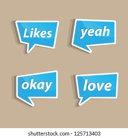 Speech bubbles to talk about likes A vector illustration.