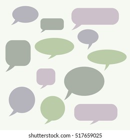 Speech bubbles. . Talk balloon. Set of vector illustration icons.  