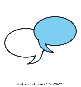 speech bubbles talk on white background