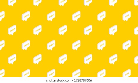 Speech Bubbles Talking About The News and Global Events Isometric Vector Icons