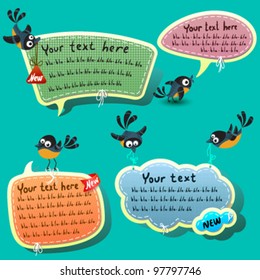 Speech bubbles templates set