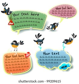 Speech bubbles templates set
