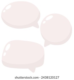 Speech bubbles, text balloons in cartoon flat style. Vector isolates.