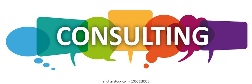 Speech bubbles with the text consulting. Eps 10 vector file. - Shutterstock ID 1363318385