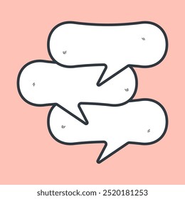 Burbujas de voz para texto, conversación, diálogo o conversación.