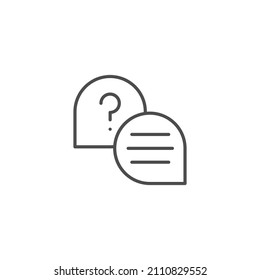 Speech bubbles with text outline icon. linear style sign for mobile concept and web design. Dialogue Messages simple line vector icon. Symbol, logo illustration. Pixel perfect vector graphics