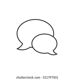 Speech bubbles thin line icon