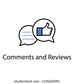 
Speech bubbles with thumbs up gesture symbolising positive interaction 
