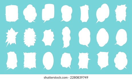 Speech bubbles of various shapes. Vector data that is easy to edit.