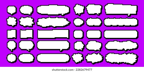 Speech bubbles of various shapes. Vector data that is easy to edit.