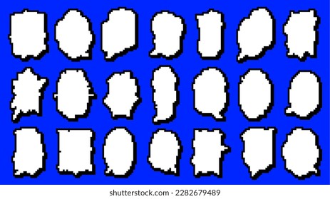 Speech bubbles of various shapes. Vector data that is easy to edit.