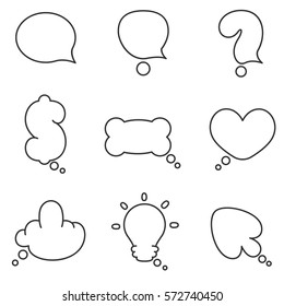 speech bubbles as various symbols
