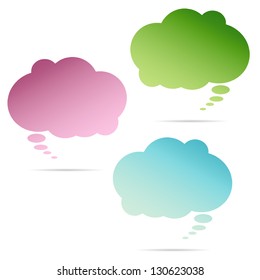 Speech bubbles vector backgrounds set eps 10.