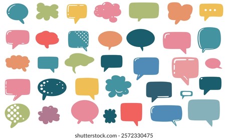 speech bubbles vector. speech bubble