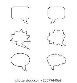 Speech bubbles vector cartoons speech bubbles isolated on white background. Speech bubbles vector illustration. Speech bubbles art work.