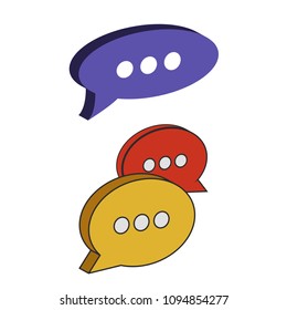 Speech bubbles vector collection
