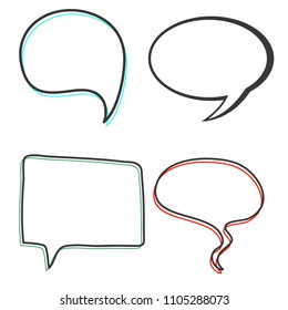 Speech bubbles vector collection