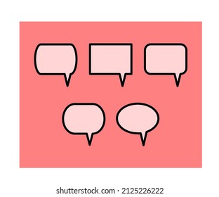 Speech bubbles, vector, for design, for presentation purposes