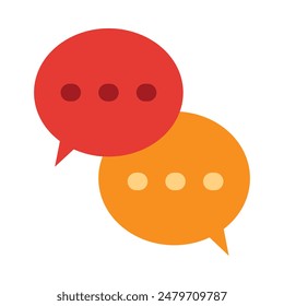 Speech Bubbles Vector Flat Icon Design