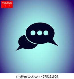 Speech bubbles vector icon.