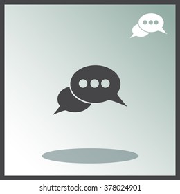 Speech bubbles vector icon.
