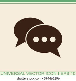 Speech bubbles vector icon.