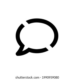 Speech bubbles vector icon. Chat or monolog symbol isolated Vector illustration EPS 10