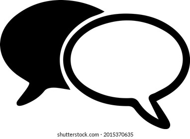 Speech bubbles vector icon eps 10. Bubble symbol. Simple isolated illustration.