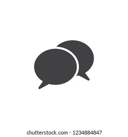 Speech bubbles vector icon. filled flat sign for mobile concept and web design. Dialogue chat message simple solid icon. Conversation symbol, logo illustration. Pixel perfect vector graphics