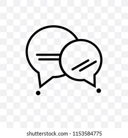 Speech bubbles vector icon isolated on transparent background, Speech bubbles logo concept