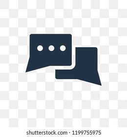 Speech bubbles vector icon isolated on transparent background, Speech bubbles transparency concept can be used web and mobile
