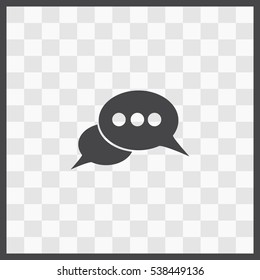 Speech bubbles vector icon. Isolated illustration. Business picture.